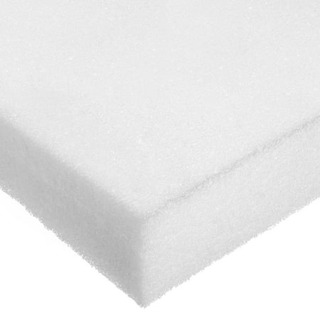 White Polyurethane Foam Sheet - 3 lbs / cu. ft. - 1/2" Thick x 12" Wide x 12" Long