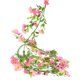 thumbnail image 1 of Guirnalda de flores margaritas artificiales Uxcell, en seda, guirnalda de flores silvestres, colgante falso para decoración de pared, rosa claro, 1 of 5
