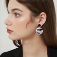 thumbnail image 4 of Acrílico Wansheng Pendientes Negro Colgante Pendientes de Mujeres Feliz Wansheng Festival Disfraz Joyería, 4 of 6