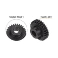 thumbnail image 3 of Mod 1 28T Pinion Gear 8mm Bore Hardened Steel Motor Rack Spur Gear for RC Car Truck Gear Drive, 3 of 6
