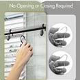 thumbnail image 4 of AmazerBath Black Shower Curtain Hooks, 12PCS Rust Proof Shower Curtain Rings, Decorative Modern Shower Curtain Hangers, Elliptical Heavy Duty Design Convenient for Bathroom Kitchen Wardrobe, 4 of 7