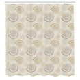 thumbnail image 3 of Ambesonne Nautical Shower Curtain, Spiral Ammonite Shells, 69"Wx70"L, Pale Eggshell and Multicolor, 3 of 5