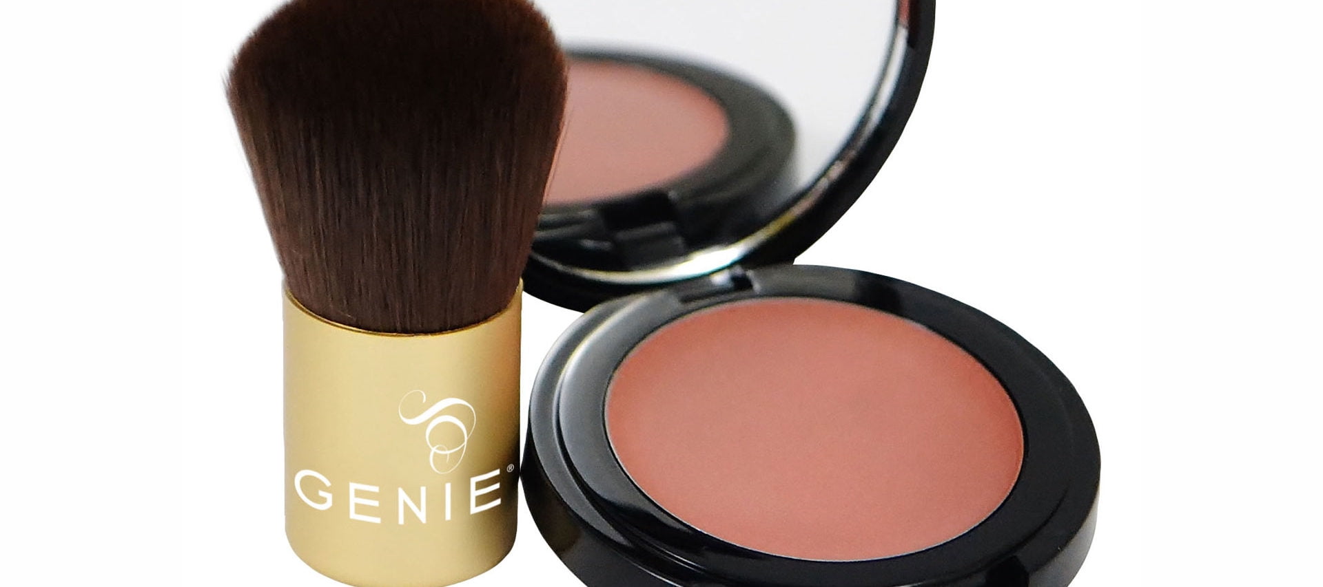 GENIE Make Me Blush (7g Compact with Small Kabuki Brush)