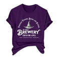 thumbnail image 4 of T-Shirt à Manches Courtes pour Femmes Liquidation T-Shirt Mélangé pour Femmes T-Shirt à Col Rond pour Femmes the Wilches Brewery Stop in for A Spell Imprimé Massachusetts, 4 of 4