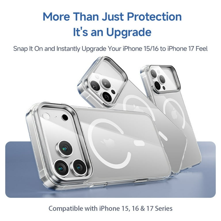 Magic John Cell Phone Case for iPhone 17 Air with Kick Stand Camera Lens Protector Magsafe Wireless Charging Transparent - Walmart.com Magic John Cell Phone Case for iPhone 17 Air with Kick Stand Camera Lens Protector Magsafe Wireless Charging Transparent - Walmart.com