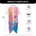thumbnail image 4 of HELLHERO Colorful Butterfly Pattern Design Bathing Suit Cover Up High Quality Fabrics Lightweight Free Size Long Kimono Swimsuit Cover Up for Women, 4 of 4