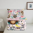 thumbnail image 4 of Bedding for Owl Love ,Pink Girly Owl Print Comforter ,Cute Love Heart Floral Comforter Set,Rustic Cartoon Animal Quilt Inner Fill 2pcs Bedroom Decor, 4 of 6