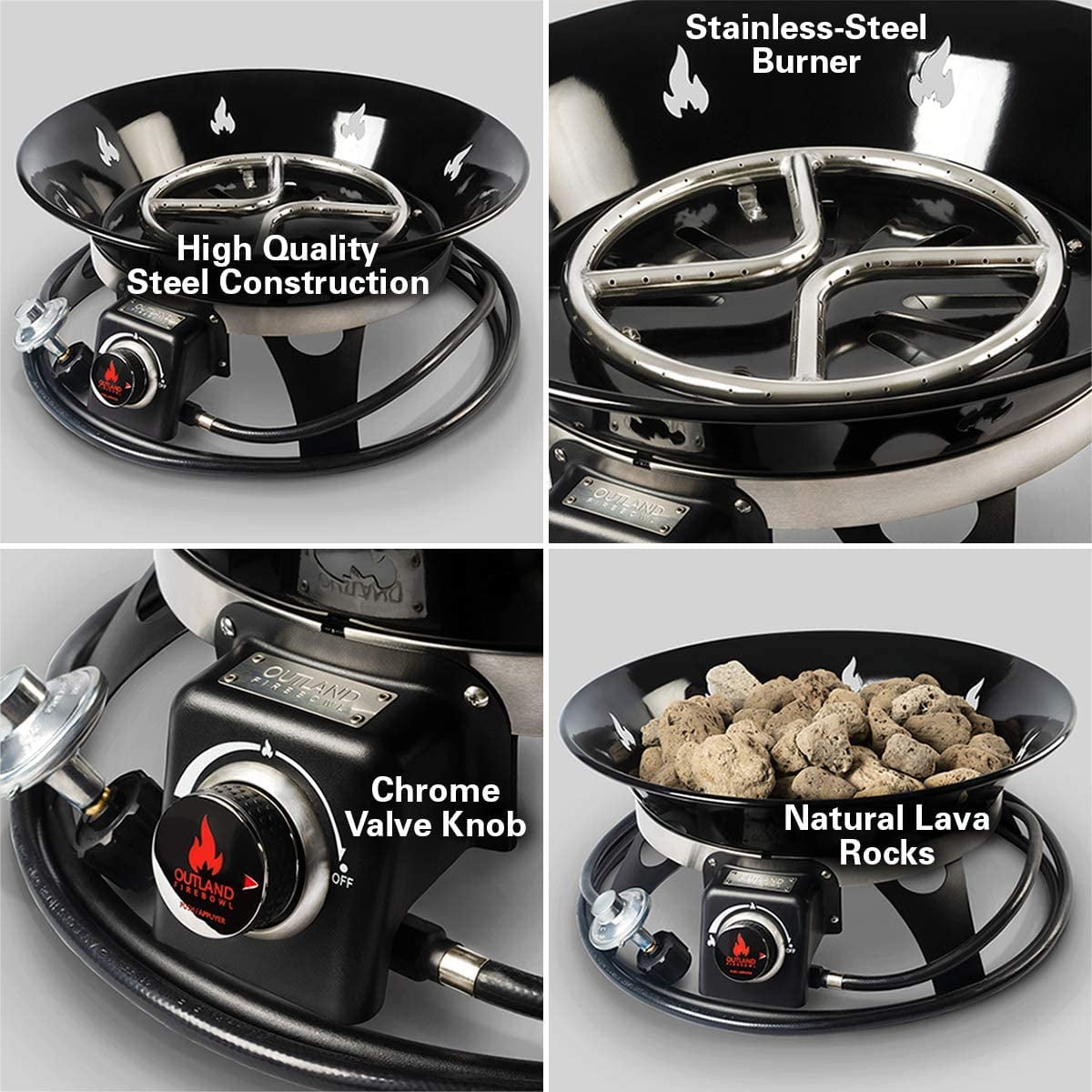 Outland Firebowl Natural Gas Conversion Kits for Specified Models of Portable Propane Fire Pits,Complete 3 Piece Set Quick & Easy Conversion 781 NGCK Manual for FMPPC2F-863 Cypress CSA Certified 