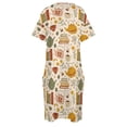 thumbnail image 4 of Vestido holgado de verano para mujer vestido con bolsillo libros florecidos y té, 4 of 6