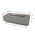 thumbnail image 3 of Elementi Outdoor Granville Fire Pit Table 60 x 27 Inches Grey Durable Fire Bowl Glass Reinforced Concrete Rectangle Fire Table Liquid Propane Patio Fire Place Includes Burner and Lava Rock, 3 of 5