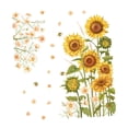 thumbnail image 2 of Pegatina de pared de girasol conjunto de papel tapiz decorativo decoración del hogar Fondo de sofá de PVC murales de pared floral calcomanía, 2 of 9