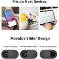 thumbnail image 4 of LAICAIW Camera Cover Slide, Webcam Cover Slider, Smartphone Webcam Sticker, Laptop Camera Cover (3 Pack (2 Black+1 White)), 4 of 7