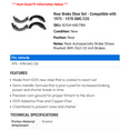 thumbnail image 2 of Rear Brake Shoe Set - Compatible with 1975 - 1978 GMC C35 1976 1977, 2 of 2