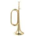thumbnail image 1 of UPGRATOR 1Set Golden Copper Trumpet Bugle Horn Instrument for Musical Instruments School Band Music Practice, 1 of 7