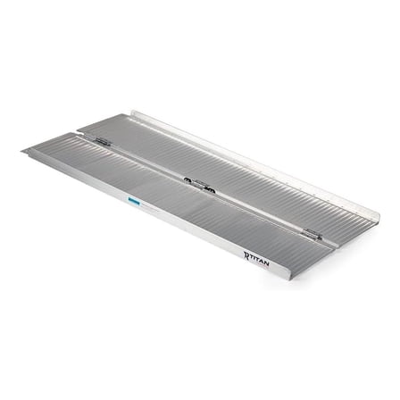 Wheelchair Ramp - 4ft Single Fold Aluminum Ramp - 600lb Capacity - Portable Mobility Ramp for Scooters, Wheelchairs, & Walkers - Lightweight & Durable