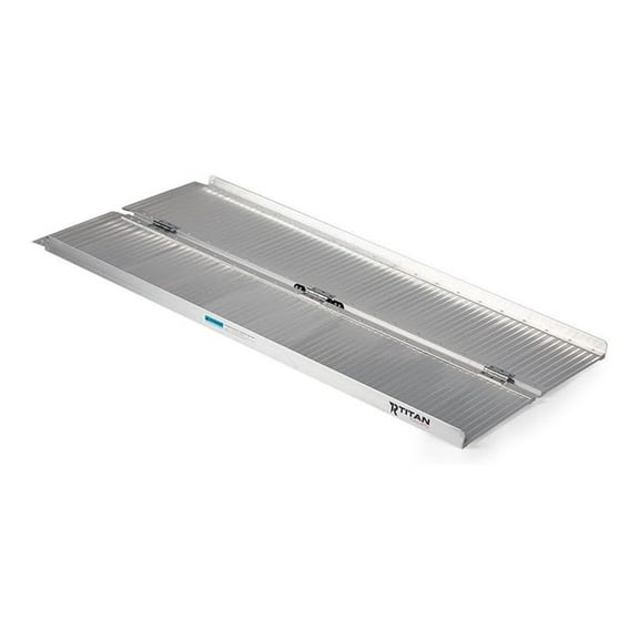 Wheelchair Ramp - 4ft Single Fold Aluminum Ramp - 600lb Capacity - Portable Mobility Ramp for Scooters, Wheelchairs, & Walkers - Lightweight & Durable