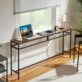 thumbnail image 4 of VECELO Console Table with Power Outlet & USB Port, 39.4" Narrow Sofa Table with Charging Station, Industrial Entryway Table for Living Room, Hallway, Foyer, Bedroom, Brown, 4 of 6