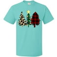 thumbnail image 3 of Inktastic Three Christmas Trees in Plaid and Leopard Print T-Shirt, 3 of 5