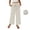 Khaki, variant on Clossjun Womens Striped Print Pants Drawstring Y2k Casual Daily Wear Athletic Pants Loose Fit Wide-Leg Lightweight Trousers With Pockets L