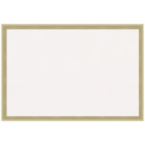 Amanti Art White Cork Board Wood Framed Lucie Champagne Bulletin Board 25 in. x 17 in.