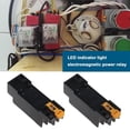 thumbnail image 3 of Scienceny 2 piezas DC 12 V luz indicadora LED bobina de relé de potencia electromagnética 8 pines con enchufe terminal con enchufe terminal Herramientas eléctricas, 3 of 6