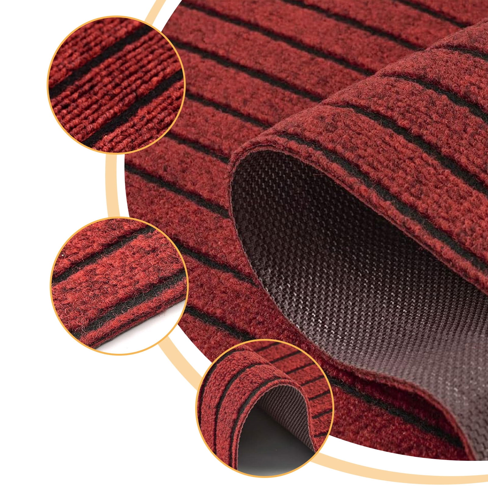 Hengbo Indoor Outdoor Runner Carpet 2 x 6 ft Runner Rugs Rubber Backing Rug Runner Carpet for Hallway Entryway Kitchen Laundry Room Red
