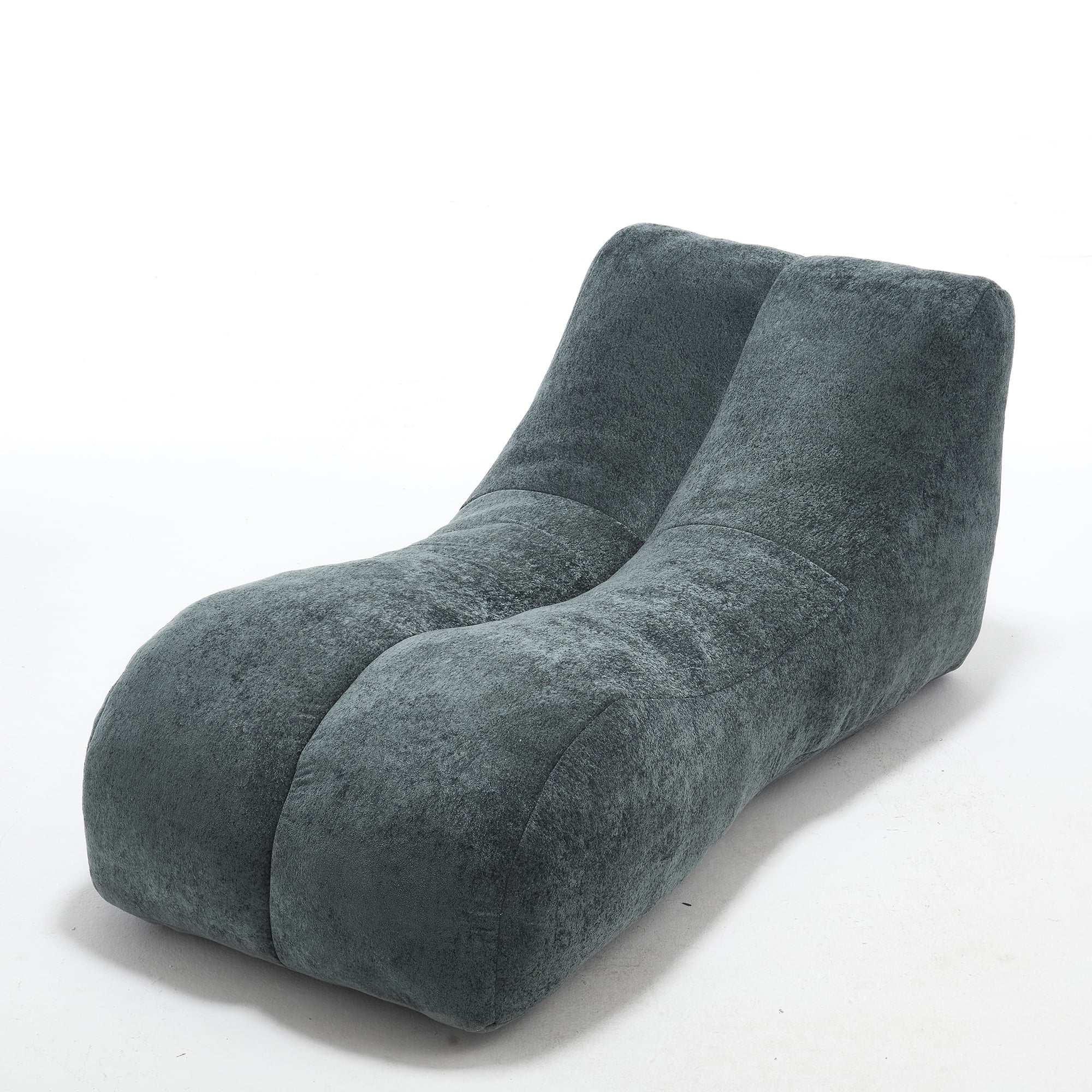 Kumix Bean Bag Sofa Chair, Polyester Bean Bag Chair with High-quality Sponge, Plump and Elastic Bean Bag Sofa Chair for Kids Teens Adults, Creative Beanbag Chair for Living Room, Light Blue