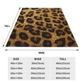 thumbnail image 3 of Fotbe Golden Leopard Glitter Manta de Franela Acolchonada con Estampado, Súper Suave y Esponjosa, Extra Grande para Sofá, Cama, Uso Todo el Año-80"x60", 3 of 7
