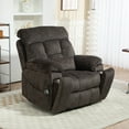 thumbnail image 2 of Large Power Lift Recliner Chair, UHOMEPRO 4 Motor Lay Flat Recliner with Massage Heat for Elderly Adults, Up to 400 LBS, Adjustable Headrest Backrest Recliners with Pillow and 2 Cup Holders, Brown, 2 of 11