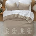 thumbnail image 4 of U by Bedsure 3 Pieces King Comforter Bedding Set, Khaki Comforter Set for All Seasons, 1 Lightweight Prewashed Comforter and 2 Pillowcases,King,Khaki, 4 of 6