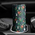 thumbnail image 3 of 20oz Green Christmas Dinosaur and Snowman Pattern Skinny Tumblers Stainless Steel Tumbler with Lid and Straw,Vacuum Insulated Double Wall Travel Tumbler Cups with Cleaning Brush for Coffee,Tea, 3 of 6
