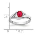 thumbnail image 3 of Primal Gold 14 Karat White Gold 6x4mm Oval Ruby and Diamond Ring, 3 of 4