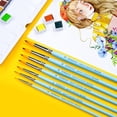 thumbnail image 1 of Juego de pinceles de pintura BLESIY 7 Uds. con mango de madera azul, 1 of 8