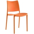 thumbnail image 1 of Modway Hipster Chaise Latérale de Salle à Manger Moderne en Plastique de 32 Pouces, Orange, 1 of 4