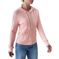 thumbnail image 1 of Suéteres de Punto para Mujer, Suéteres de Larga con Cuello en V, Camisetas Casuales, Conjuntos de Moda de Otoño. Rosa M, 1 of 7