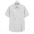 thumbnail image 5 of BUIGTTKLOP Button down Shirts for Women Short Sleeve Shirts Collared V Neck Summer Beach Tops 2026, 5 of 5