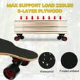 thumbnail image 3 of Longboard Skateboard Complete - 31 Inch Pro Small Longboard for Hybrid, Freestyle, Carving, Cruising and Downhill with All-in-one T-Tool, 3 of 7