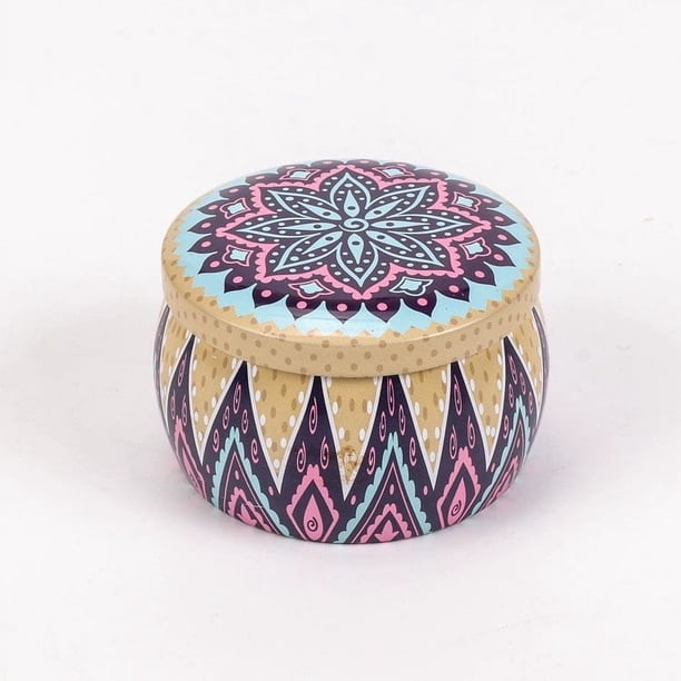 Olla en forma de tambor, tetera de hojalata de color, vela de aromaterapia, olla de hierro de metal, té perfumado con crema de pera, olla grande de panza