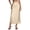 Beige, variant on Skirts for Women Satin High Waist Solid Color Slip Long Silk Skirts Lace Patchwork Elegant Womens A Line Maxi Skirt Black M