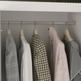 thumbnail image 3 of KULAGAGA 4-Door White Armoire, 63 Wide Wardrobe Storage Cabinet with Shelves and Drawers for Bedroom,74.4" H, 3 of 7