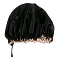 thumbnail image 4 of CIMAXIC Adjustable Shower Caps Satin Double Layers Bathing Shower Night Sleep Caps,12.99"X12.99"X0.2", 4 of 5