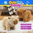 thumbnail image 3 of Plush Toy Capybara with 6pcs Accessories Electronic Interactive Capybara Walking Capybara Toy Realistic Toys Barking Wagging Tail Capybara Pet Care Gifts for Birthday Christmas, 3 of 5