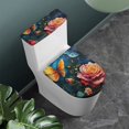 thumbnail image 3 of HELLHERO Butterfly Rose Toilet Lid Covers Stretch Fit for Indoor Home Reusable Toilet Seat Cover, 3 of 8
