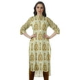 thumbnail image 1 of Moomaya Kurti en Coton à Col Mandarin pour Femmes, Longueur Genou, Imprimées, Robes Grande Taille, 1 of 6