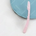 thumbnail image 2 of Folding Eyebrow Trimmer Shaver Knife Pink 1 Piece for Beginners, 2 of 3