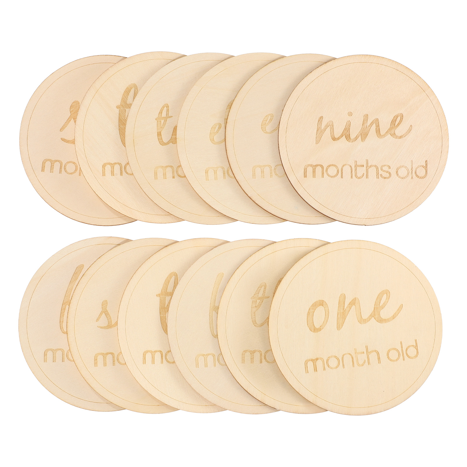 Baby Monthly Milestone Baby Month Milestone Signs Wooden Monthly Cards ...
