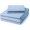 Chambray Blue, variant on Full Size 6 Piece Sheet Set - Soft Breathable Luxury Bedding with Deep Pocket, Shrink & Fade Resistant, Embroidered Design, 2 Extra Pillowcases, Purple