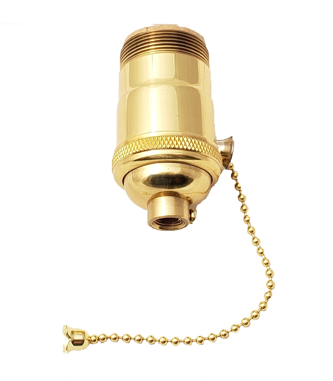 B&P Lamp® Heavy Turned Brass Socket With Polished And Lacquered Finish