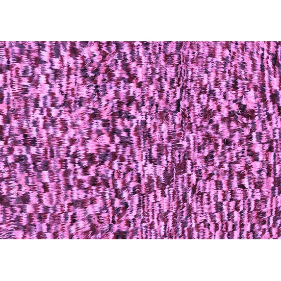 Ahgly Company Indoor Rectangle Abstract Purple Modern Area Rugs, 8' x 12'