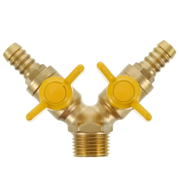 Brass Ball Valve with Ergonomic Handle for Home Use Golden 1 Pc DN15 12mm